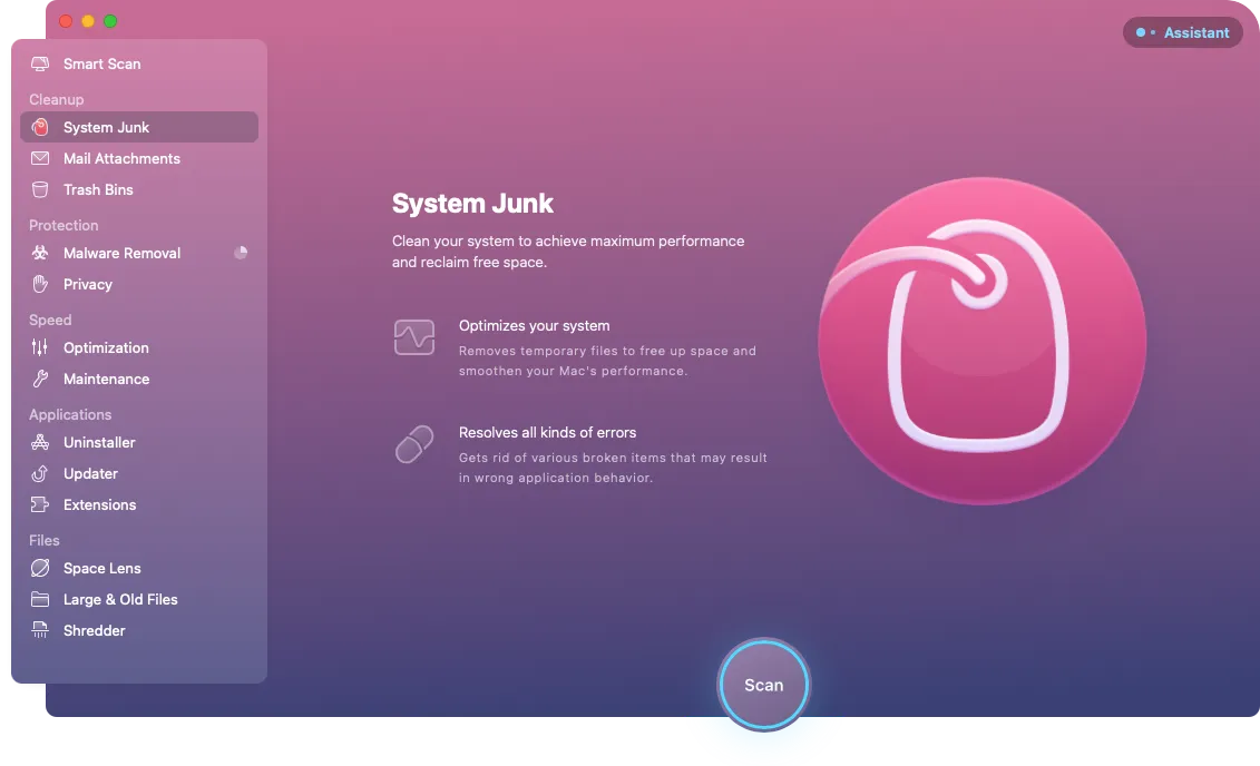 Screenshot of CleanMyMac [@inc2022af]