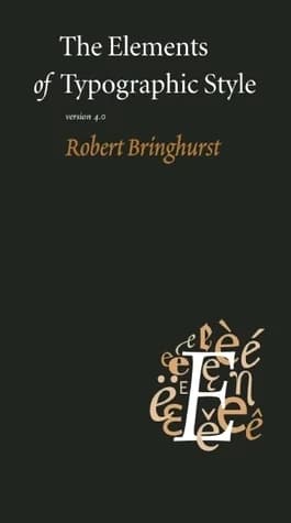 Cover of The Elements of Typographic Style